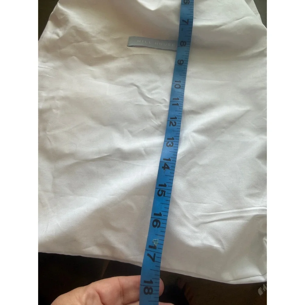 Hill House‎ Home White Cotton Drawstring Dust Bag Blue Logo 14x18 Storage Bag
